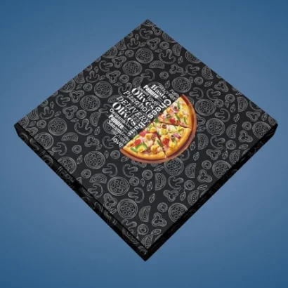 Black Pizza Boxes