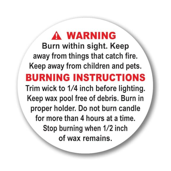 Candle Warning Labels - Image 2