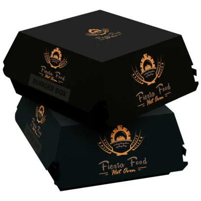 Custom Packaging USA, Custom Printed Boxes - Black Burger Boxes