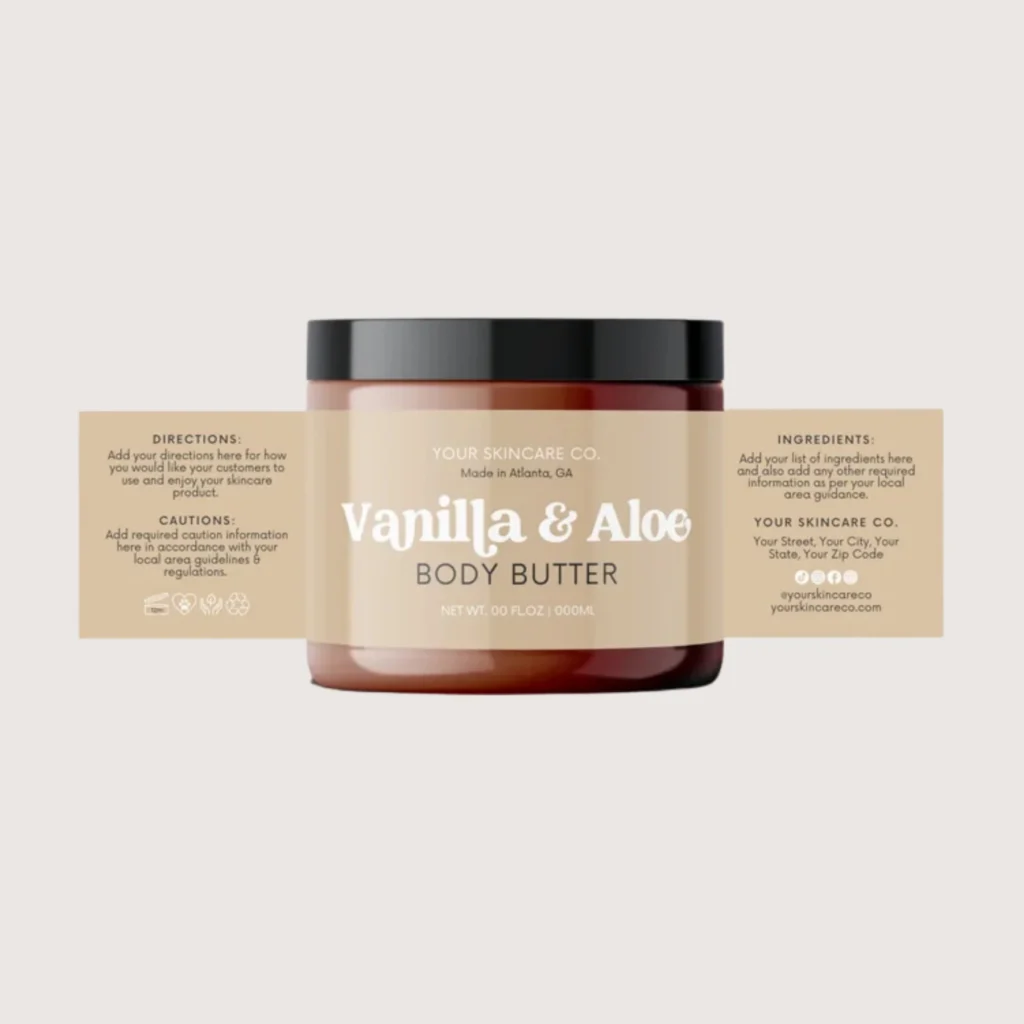 Body Butter Labels