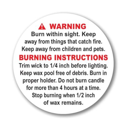 Custom Packaging USA, Custom Printed Boxes - Candle Warning Labels