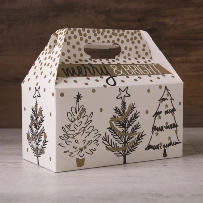 Custom Packaging USA, Custom Printed Boxes - Christmas Gable Boxes