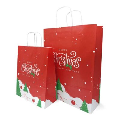 Custom Packaging USA, Custom Printed Boxes - Christmas Paper Bags