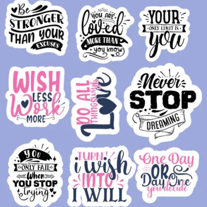 Custom Packaging USA, Custom Printed Boxes - Inspirational Stickers