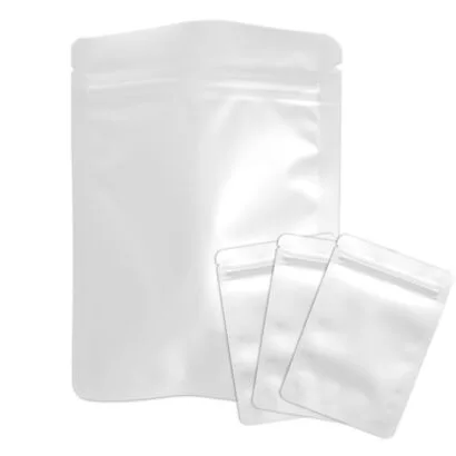 Custom Packaging USA, Custom Printed Boxes - Matte White Mylar Bags