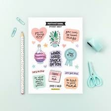 Custom Packaging USA, Custom Printed Boxes - Motivational Stickers Sheets