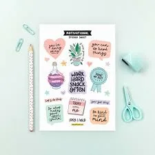 Custom Packaging USA, Custom Printed Boxes - Motivational Stickers Sheets