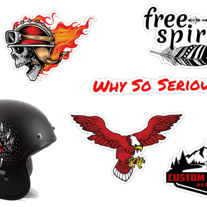 Custom Packaging USA, Custom Printed Boxes - Personalized Helmet Stickers