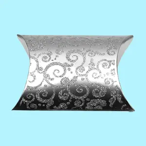 Custom Packaging USA, Custom Printed Boxes - Silver Pillow Boxes