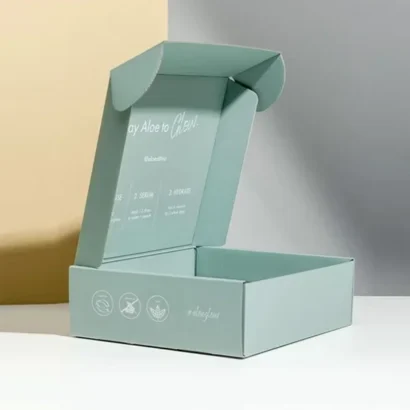 Custom Packaging USA, Custom Printed Boxes - Teal Mailer Boxes