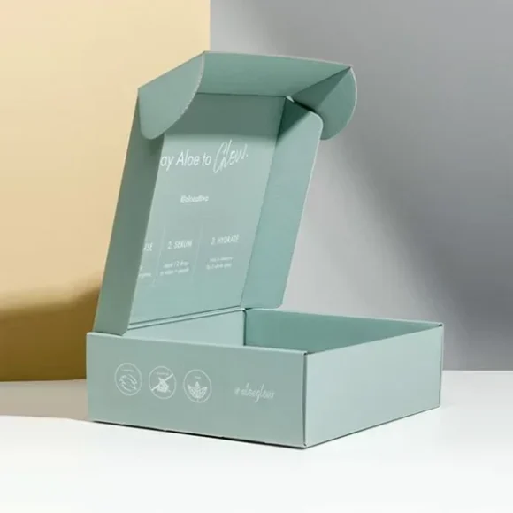 Custom Packaging USA, Custom Printed Boxes - Teal Mailer Boxes